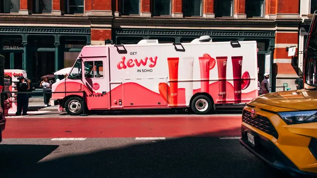 eos Brought Their Dewy Lip Shine To The Streets In NYC