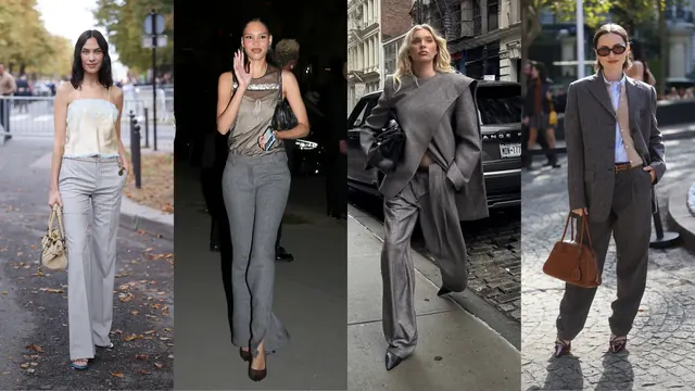 Off-Duty Celebs are Suddenly Wearing Trousers in This Colour This Autumn
