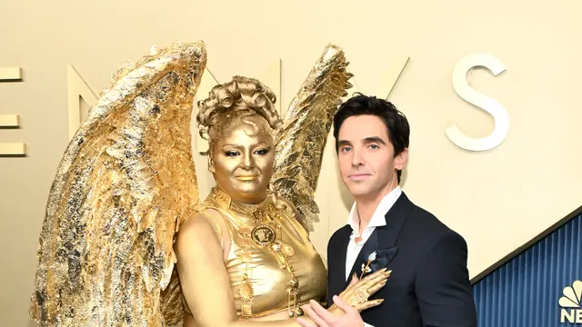 Meg Stalter Brings Another Fashion Stunt to the 2026 Emmys—By Turning Into a Golden Emmy